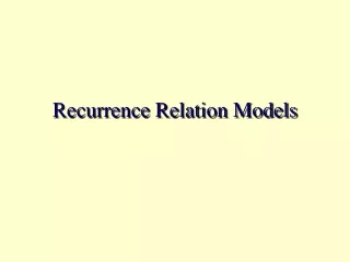 Recurrence Relation Models