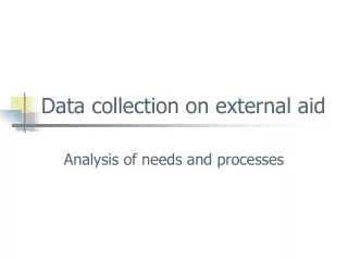 Data collection on external aid