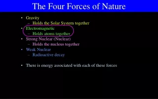 The Four Forces of Nature