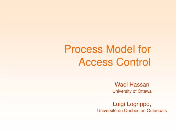 process model for access control