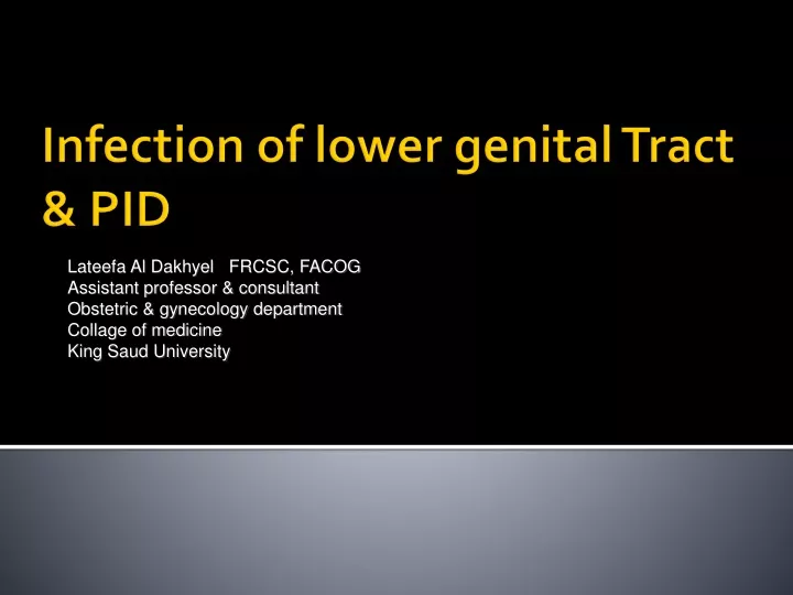 infection of lower genital tract pid