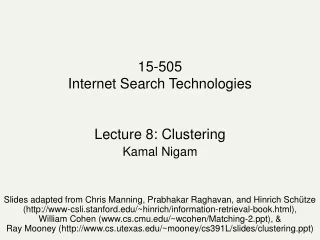 15-505 Internet Search Technologies