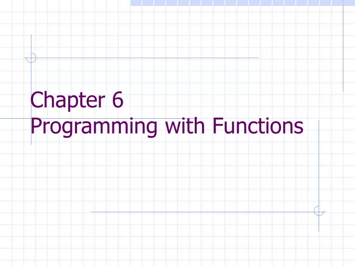 chapter 6 programming with functions
