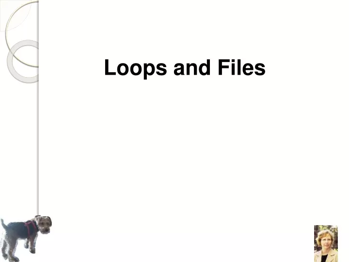 loops and files