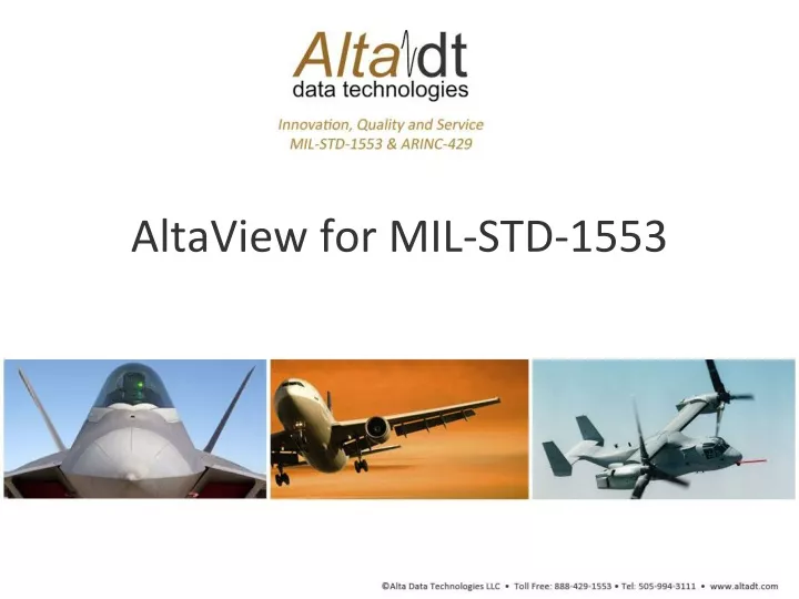 altaview for mil std 1553