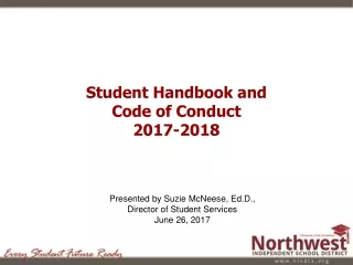 Student  Handbook and  Code  of Conduct  2017-2018
