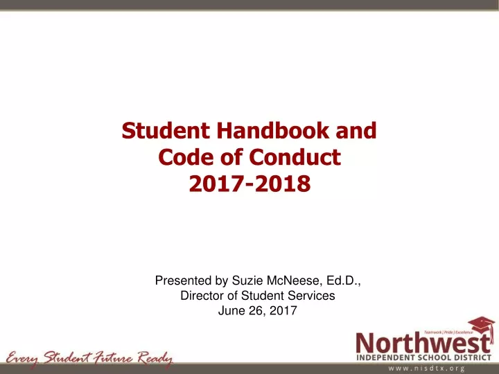 student handbook and code of conduct 2017 2018