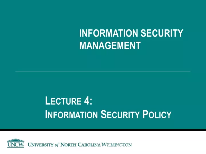 information security management