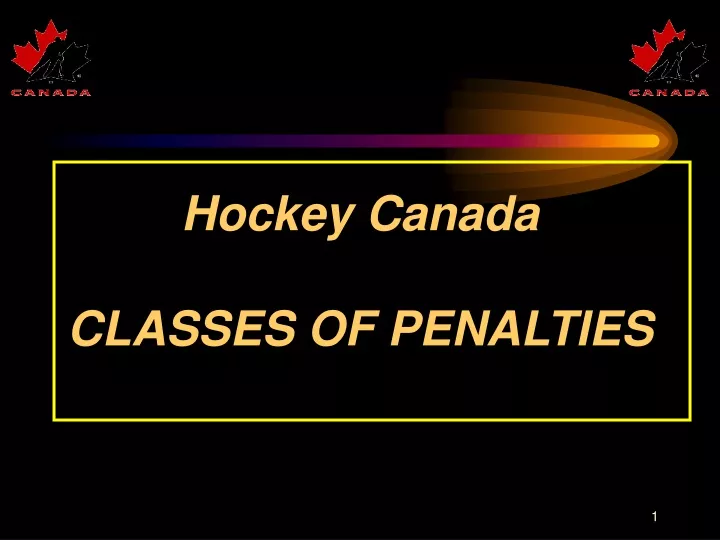 hockey canada classes of penalties