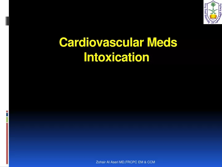 cardiovascular meds intoxication