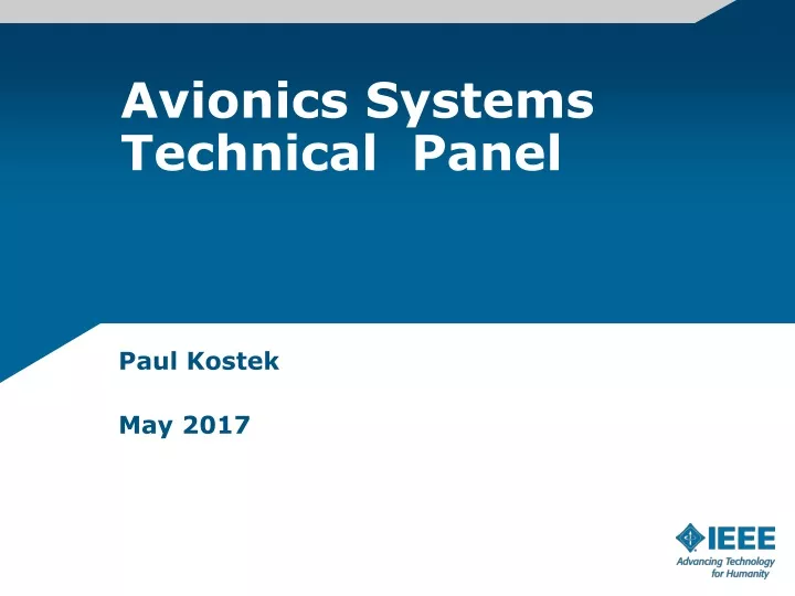 avionics systems technical panel