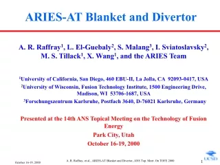 ARIES-AT Blanket and Divertor
