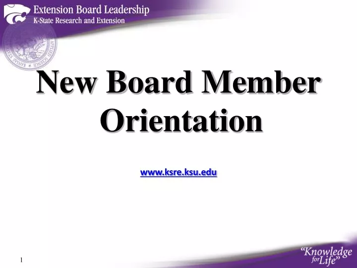 new board member orientation www ksre ksu edu