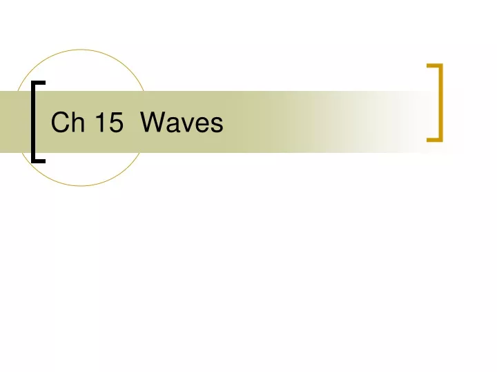ch 15 waves