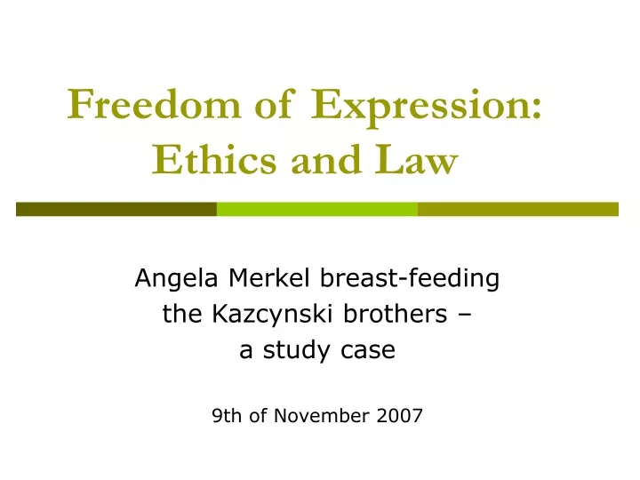 freedom of expression ethics and law