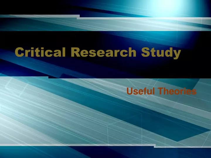 critical research study