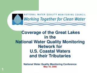 U.S. Commission on Ocean Policy  Recommended Creating a National Monitoring Network