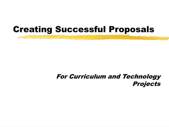 creating successful proposals