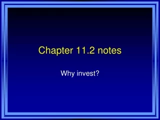 Chapter 11.2 notes