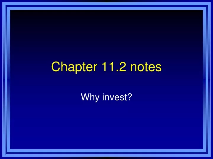 chapter 11 2 notes