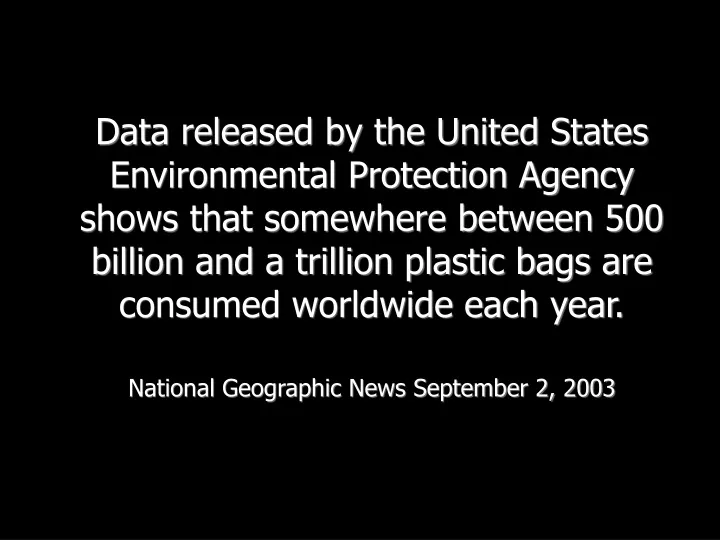 data released by the united states environmental