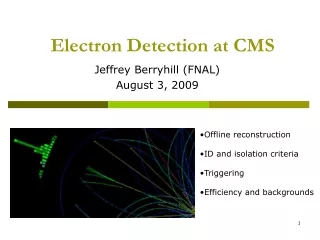 electron detection at cms