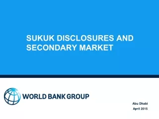Sukuk  disclosures and secondary market