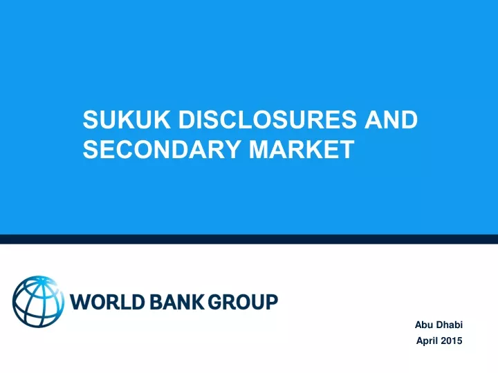 sukuk disclosures and secondary market