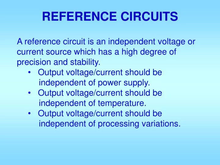 reference circuits