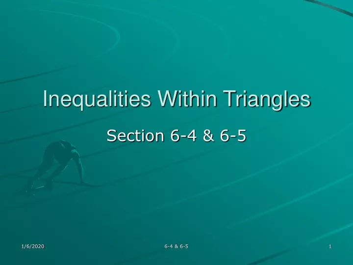 inequalities within triangles