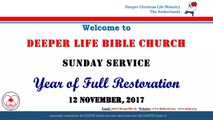 welcome to deeper life bible church sunday