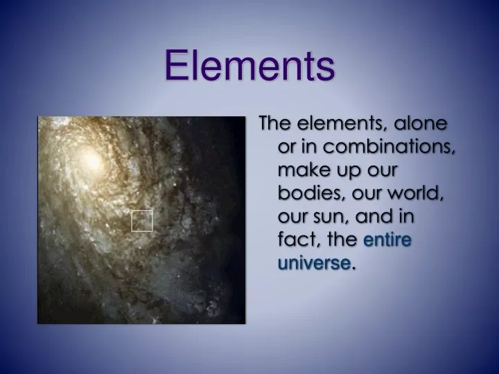 elements