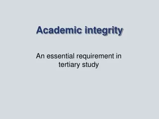 Academic integrity