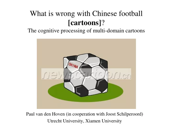 what is wrong with chinese football cartoons the cognitive processing of multi domain cartoons