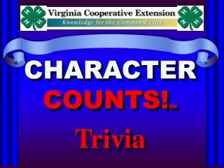 CHARACTER COUNTS! SM Trivia