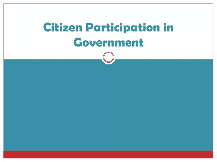 citizen participation in government