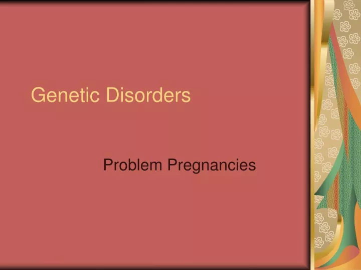 genetic disorders