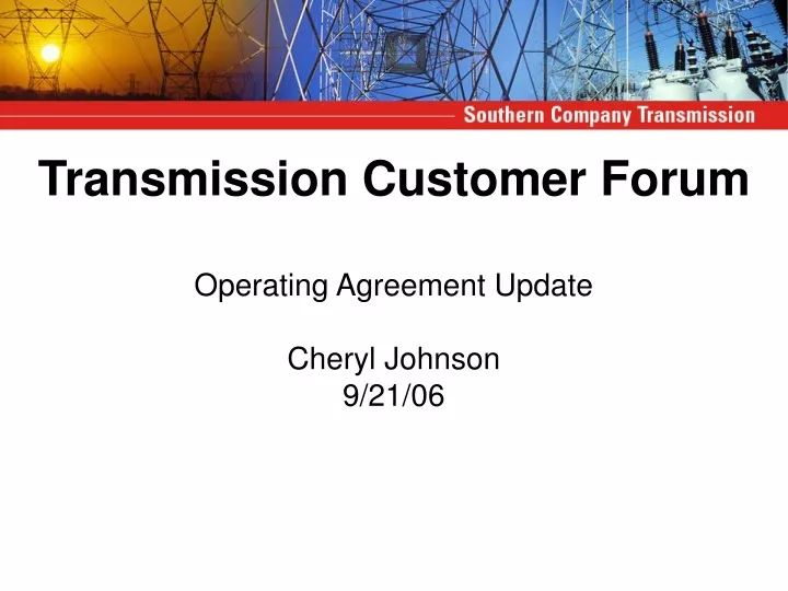 transmission customer forum
