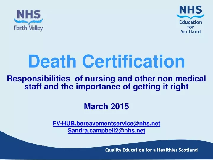 death certification