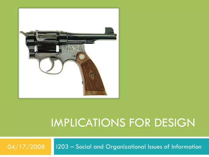 implications for design