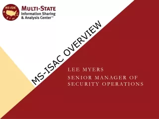 MS-ISAC Overview
