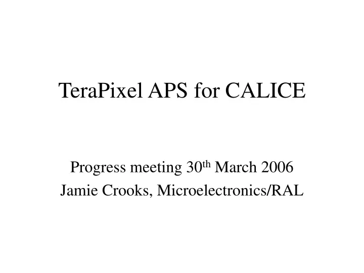 terapixel aps for calice