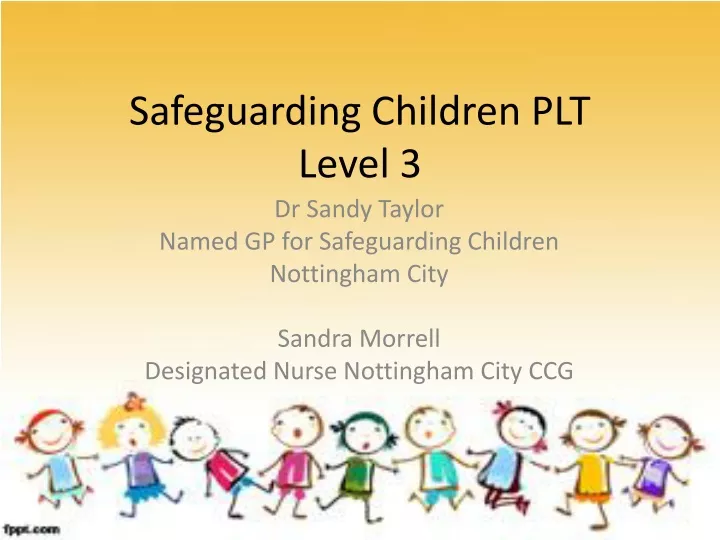 safeguarding children plt level 3