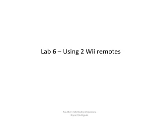 Lab 6 – Using 2 Wii remotes