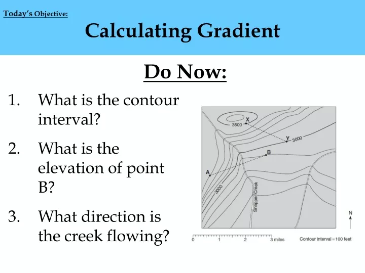 today s objective calculating gradient
