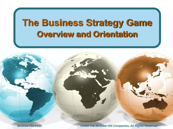 the business strategy game overview