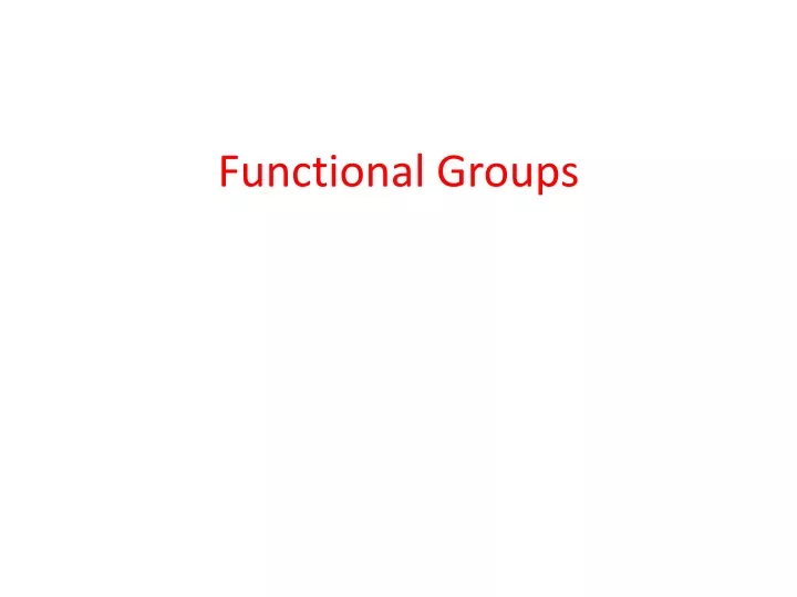 functional groups