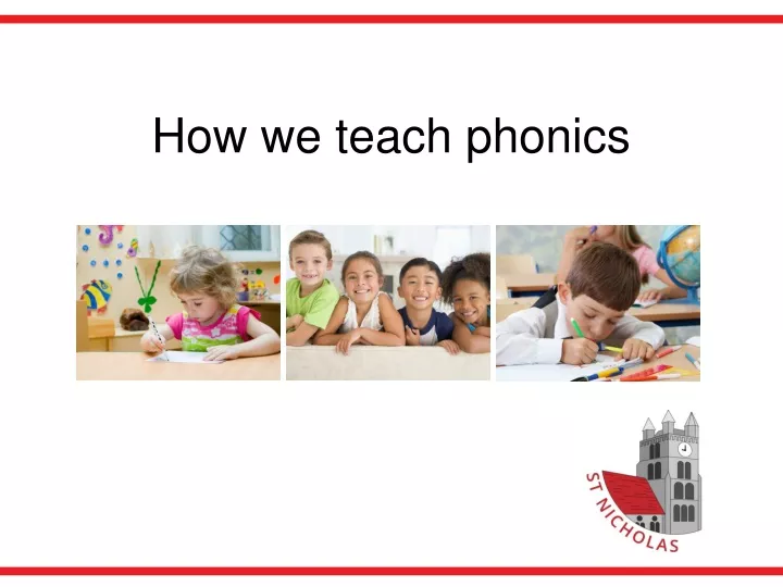 how we teach phonics