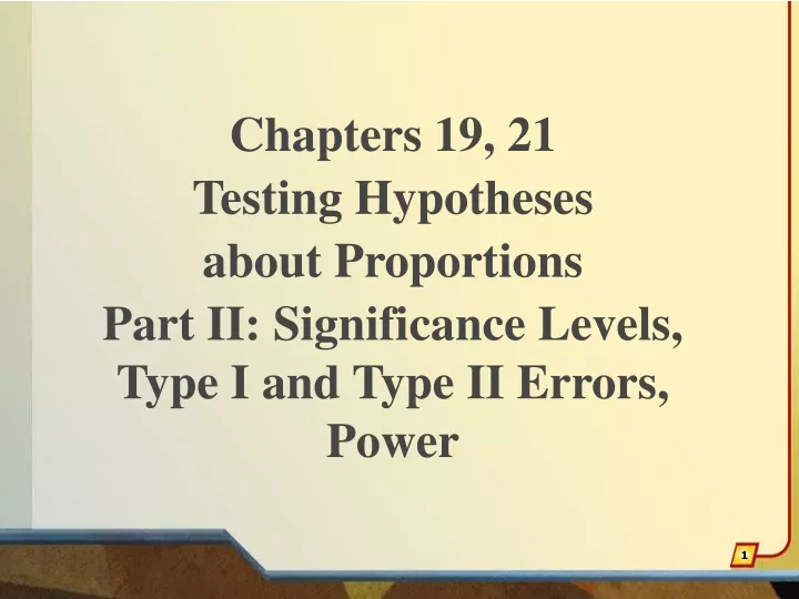 chapters 19 21 testing hypotheses about