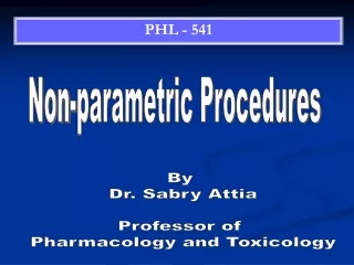 Non-parametric Procedures